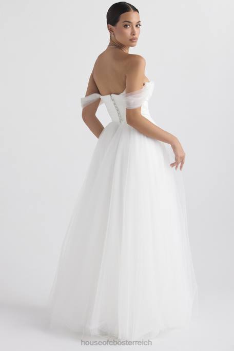 House of CB Hochzeiten Z26T1138 Märchenhaftes Brautkleid aus weißem Tüll