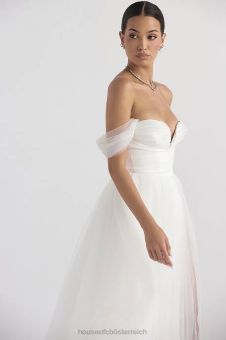 House of CB Hochzeiten Z26T1138 Märchenhaftes Brautkleid aus weißem Tüll