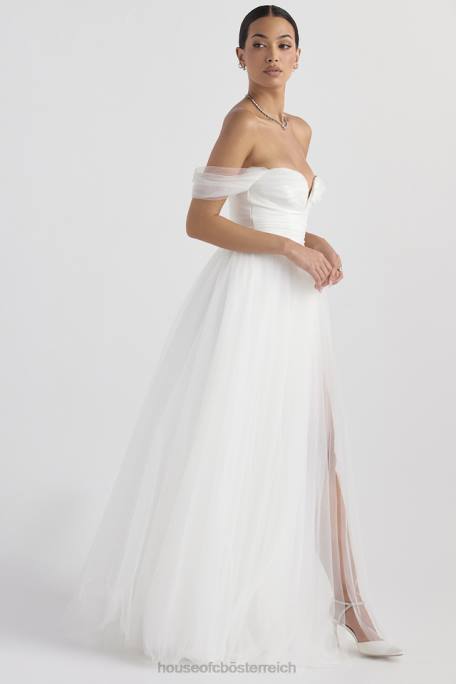 House of CB Hochzeiten Z26T1138 Märchenhaftes Brautkleid aus weißem Tüll