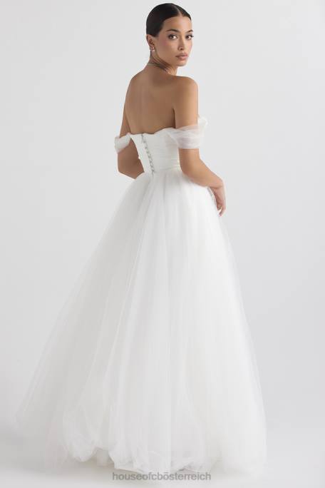 House of CB Hochzeiten Z26T1138 Märchenhaftes Brautkleid aus weißem Tüll