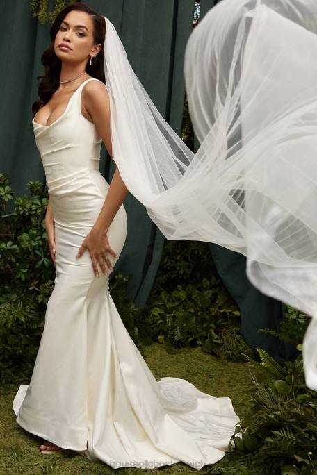 House of CB Hochzeiten Z26T1141 Emilie Brautkleid im Meerjungfrau-Stil aus cremefarbenem Satin