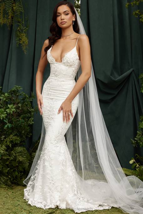 House of CB Hochzeiten Z26T1142 Solene Brautkleid aus weißer Spitze