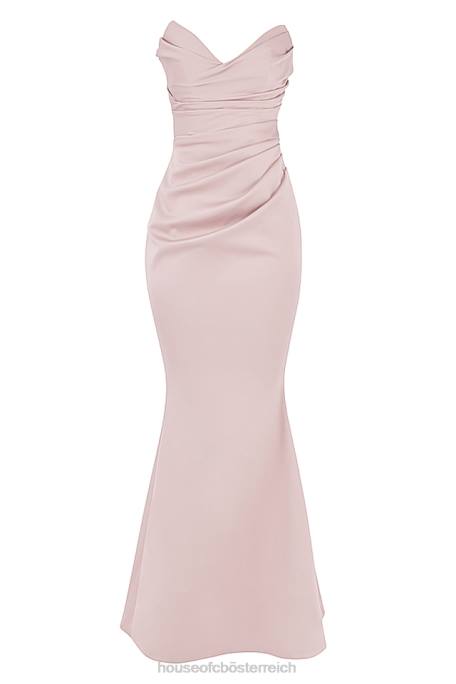 House of CB Hochzeiten Z26T1146 Trägerloses Kleid aus Satin in Fleur Blush