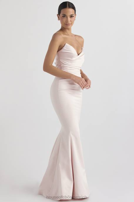 House of CB Hochzeiten Z26T1146 Trägerloses Kleid aus Satin in Fleur Blush