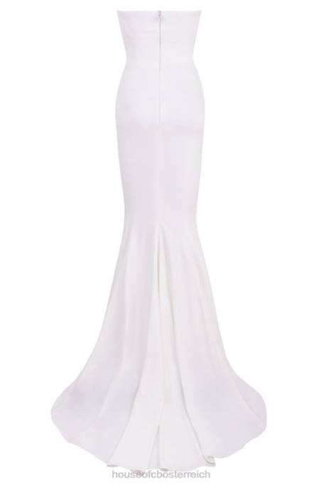 House of CB Hochzeiten Z26T1155 Elfenbeinfarbenes drapiertes trägerloses Brautkleid von Esmee – limitierte Auflage