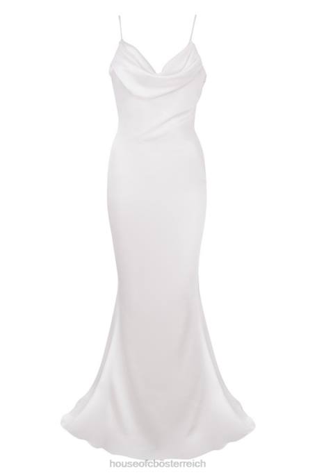 House of CB Hochzeiten Z26T1158 Elfenbeinfarbenes Aurelie-Brautkleid mit drapiertem Rücken – limitierte Auflage