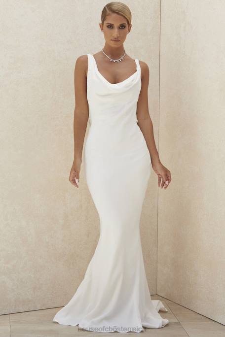 House of CB Hochzeiten Z26T1162 Elfenbeinfarbenes Odette-Brautkleid mit drapiertem Rücken – limitierte Auflage