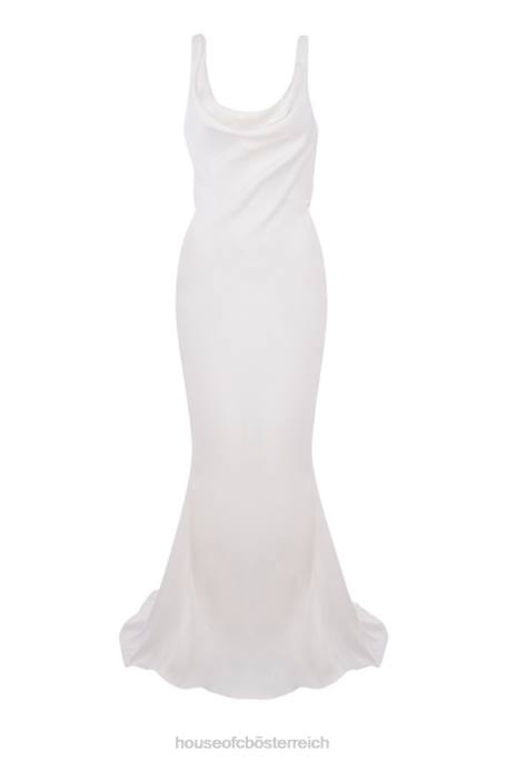 House of CB Hochzeiten Z26T1162 Elfenbeinfarbenes Odette-Brautkleid mit drapiertem Rücken – limitierte Auflage