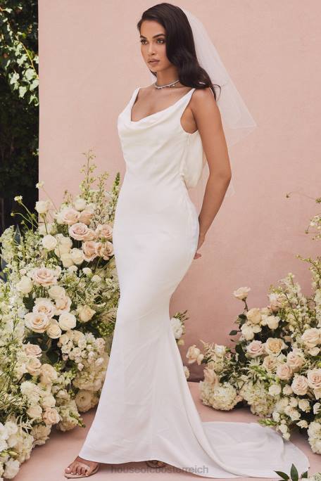 House of CB Hochzeiten Z26T1162 Elfenbeinfarbenes Odette-Brautkleid mit drapiertem Rücken – limitierte Auflage