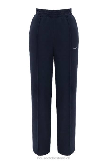 House of CB Kleidung Z26T1001 Dina Navy Jogginghose mit geradem Bein