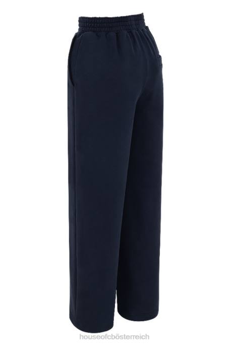 House of CB Kleidung Z26T1001 Dina Navy Jogginghose mit geradem Bein