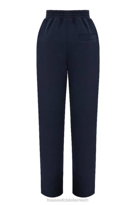 House of CB Kleidung Z26T1001 Dina Navy Jogginghose mit geradem Bein