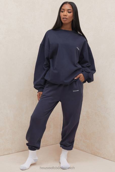 House of CB Kleidung Z26T1007 Jogginghose aus himmelblauem Fleece mit Rückseite