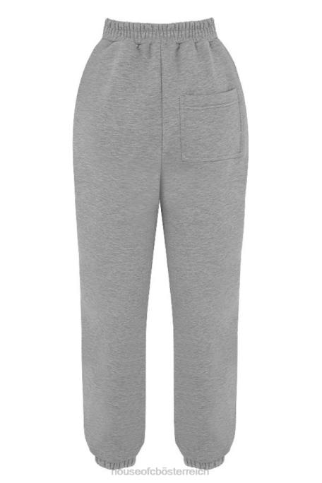 House of CB Kleidung Z26T1008 Himmelgraue Jogginghose mit Fleece-Rückseite