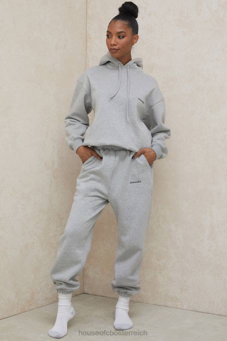 House of CB Kleidung Z26T1008 Himmelgraue Jogginghose mit Fleece-Rückseite