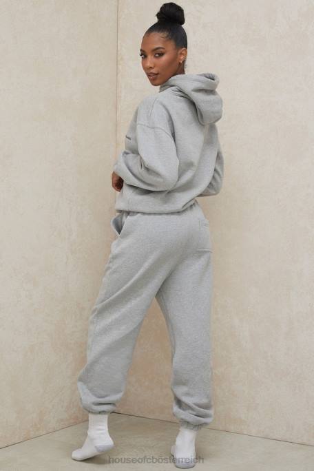 House of CB Kleidung Z26T1008 Himmelgraue Jogginghose mit Fleece-Rückseite