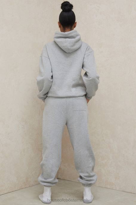 House of CB Kleidung Z26T1008 Himmelgraue Jogginghose mit Fleece-Rückseite