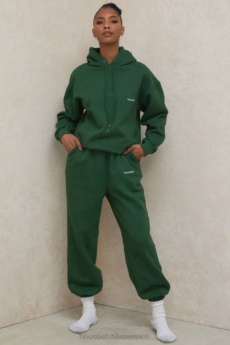 House of CB Kleidung Z26T1009 Himmelgrüne Jogginghose mit Fleece-Rückseite