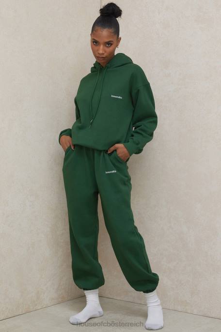 House of CB Kleidung Z26T1009 Himmelgrüne Jogginghose mit Fleece-Rückseite