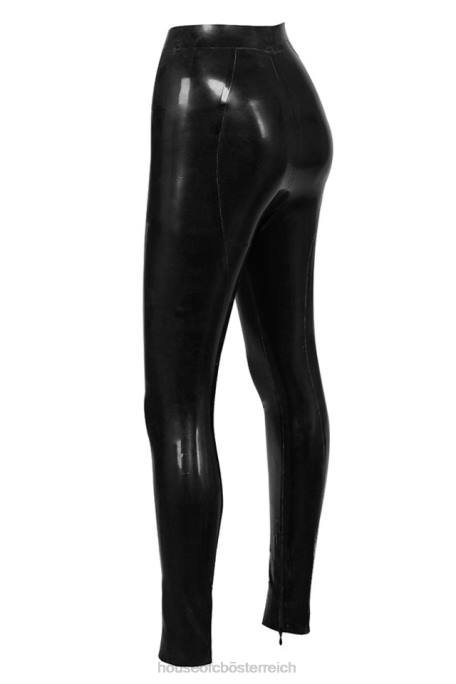 House of CB Kleidung Z26T1010 lia schwarze Latex-Leggings mit hoher Taille