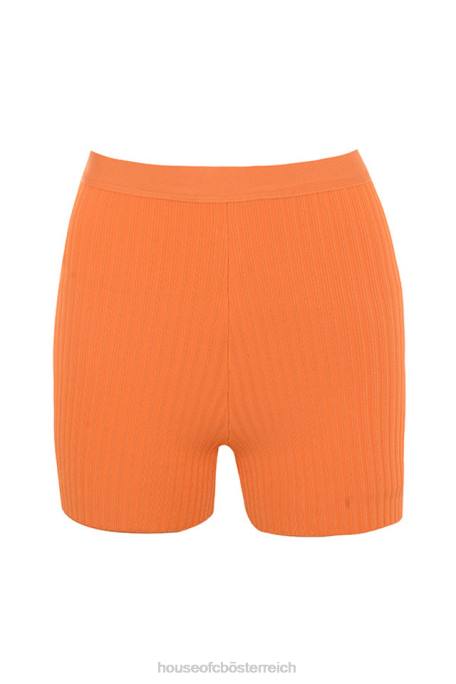 House of CB Kleidung Z26T1017 Eden Tangerine Bandage-Shorts