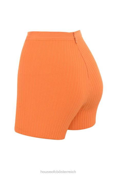 House of CB Kleidung Z26T1017 Eden Tangerine Bandage-Shorts