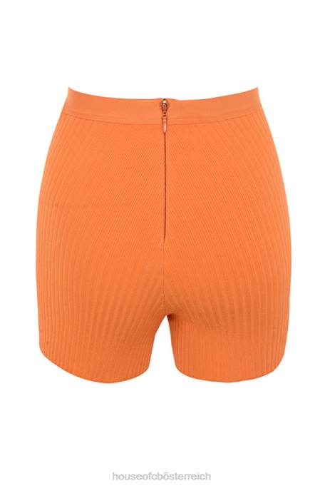 House of CB Kleidung Z26T1017 Eden Tangerine Bandage-Shorts