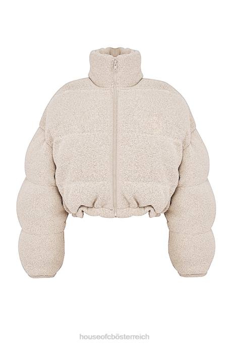 House of CB Kleidung Z26T1033 Pascal Opal Strick-Pufferjacke in C-Form