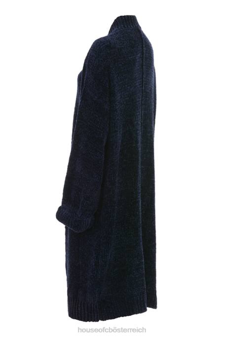 House of CB Kleidung Z26T1044 Celine Navy Chenille Slouchy Cardigan