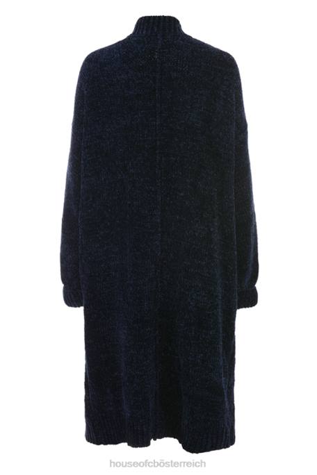 House of CB Kleidung Z26T1044 Celine Navy Chenille Slouchy Cardigan