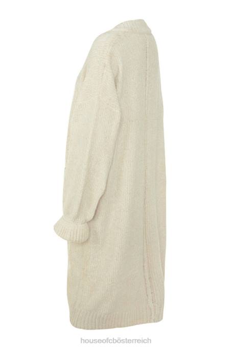 House of CB Kleidung Z26T1054 Celine Off-White-Chenille-Slouchy-Cardigan