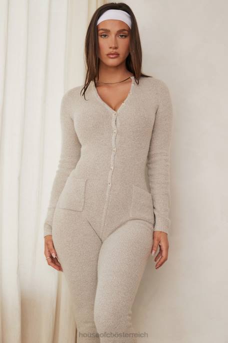 House of CB Kleidung Z26T1056 Tiggy Opal Mergel Loungewear-Jumpsuit