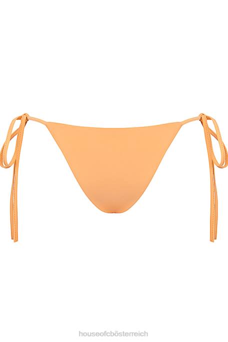 House of CB Kleidung Z26T1184 Hellorangefarbene Bikinihose mit seitlicher Schnürung von Santorini