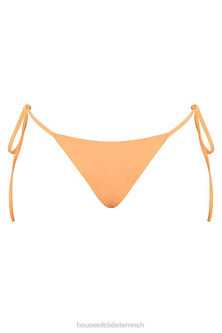 House of CB Kleidung Z26T1184 Hellorangefarbene Bikinihose mit seitlicher Schnürung von Santorini