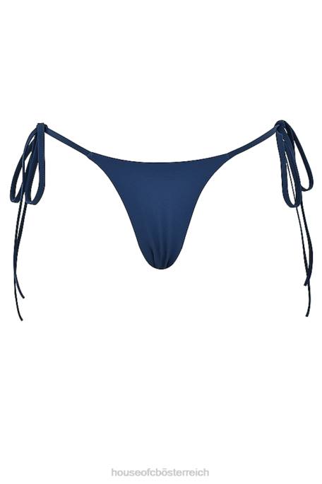 House of CB Kleidung Z26T1187 Santorini – tiefblaue Bikinihose mit seitlicher Schnürung