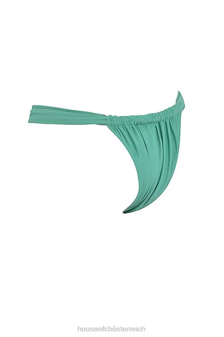 House of CB Kleidung Z26T1190 Athener Eukalyptus-Bikinihose mit hohem Beinausschnitt gerafft