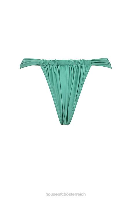 House of CB Kleidung Z26T1190 Athener Eukalyptus-Bikinihose mit hohem Beinausschnitt gerafft