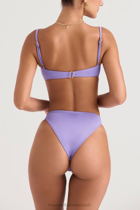 House of CB Kleidung Z26T1235 Mykonos violettes Bikiniunterteil mit hoher Taille