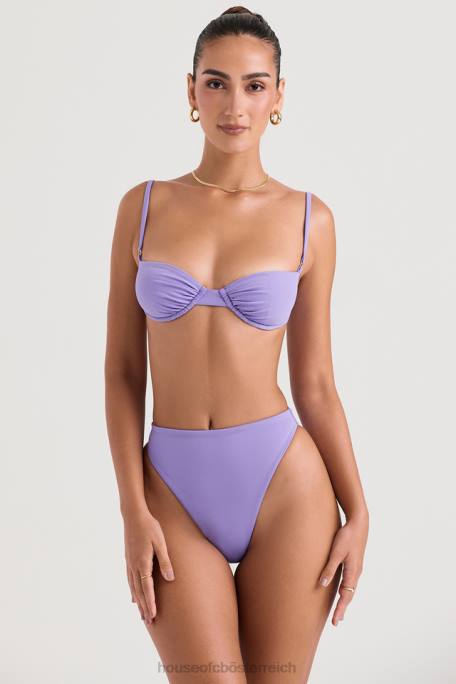 House of CB Kleidung Z26T1235 Mykonos violettes Bikiniunterteil mit hoher Taille