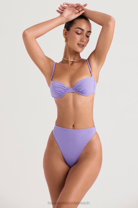 House of CB Kleidung Z26T1235 Mykonos violettes Bikiniunterteil mit hoher Taille