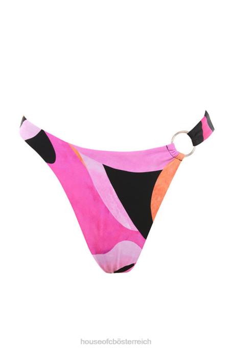 House of CB Kleidung Z26T1242 Cala Pink Schwarzer Neckholder-Bikini