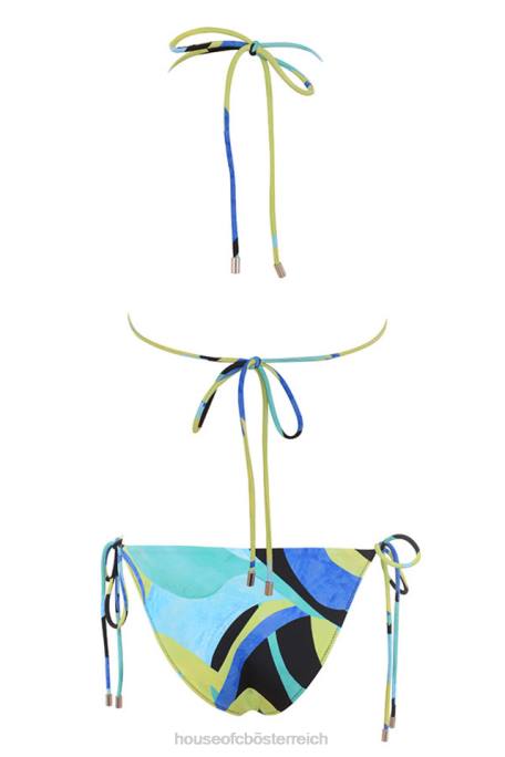 House of CB Kleidung Z26T1243 Isla Grande blaugrüner Neckholder-Bikini