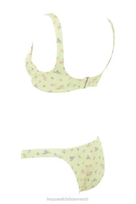 House of CB Kleidung Z26T1247 Mariposa Bikini mit Zitronen-Blumenmuster