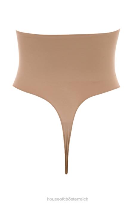 House of CB Kleidung Z26T1269 Modellierender Café-au-lait-Tanga mit hoher Taille