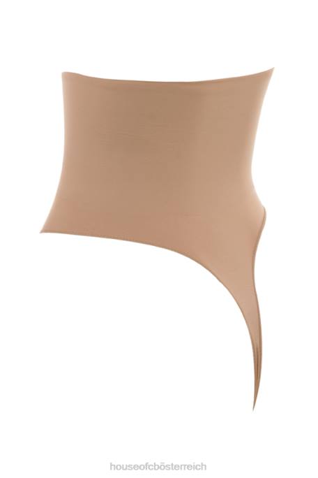 House of CB Kleidung Z26T1269 Modellierender Café-au-lait-Tanga mit hoher Taille