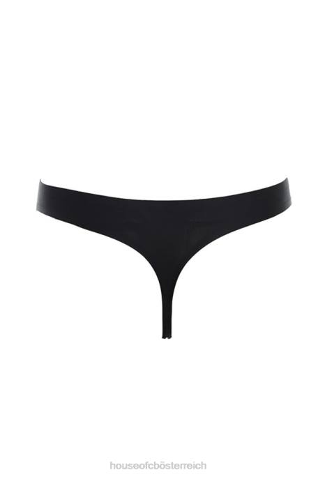 House of CB Kleidung Z26T1295 Mikromodaler nahtloser Tanga – Schwarz