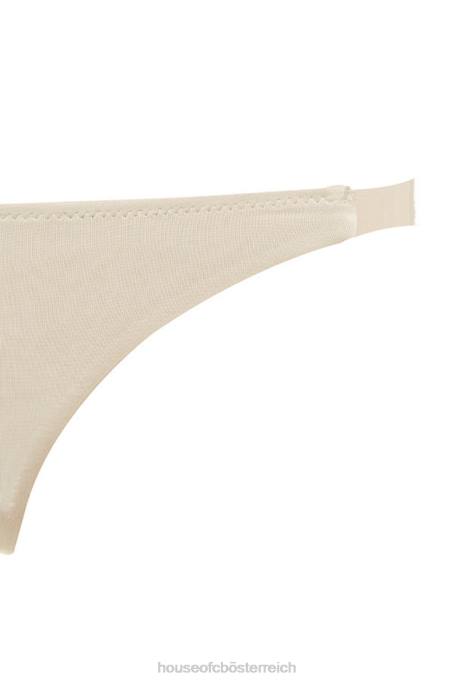 House of CB Kleidung Z26T1298 Transparenter Lösungs-Tanga mit seitlichen Riemen – Beige