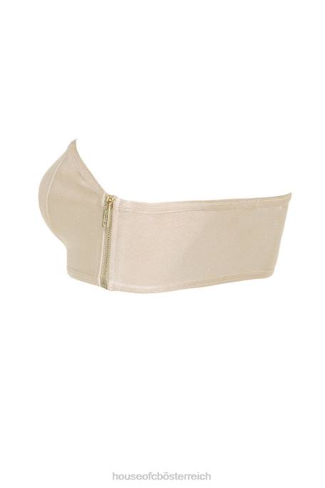 House of CB Kleidung Z26T1311 Nackter beigefarbener trägerloser Bandage-BH