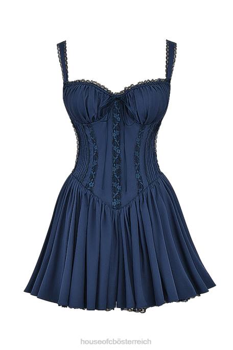 House of CB Kleidung Z26T157 Pietra French Navy Korsett-Minikleid