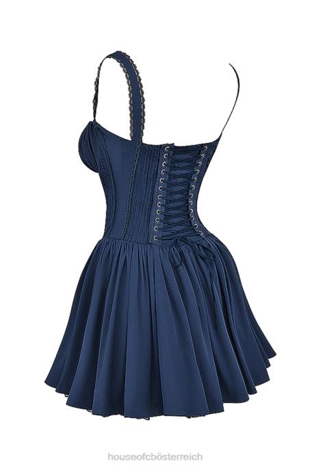 House of CB Kleidung Z26T157 Pietra French Navy Korsett-Minikleid